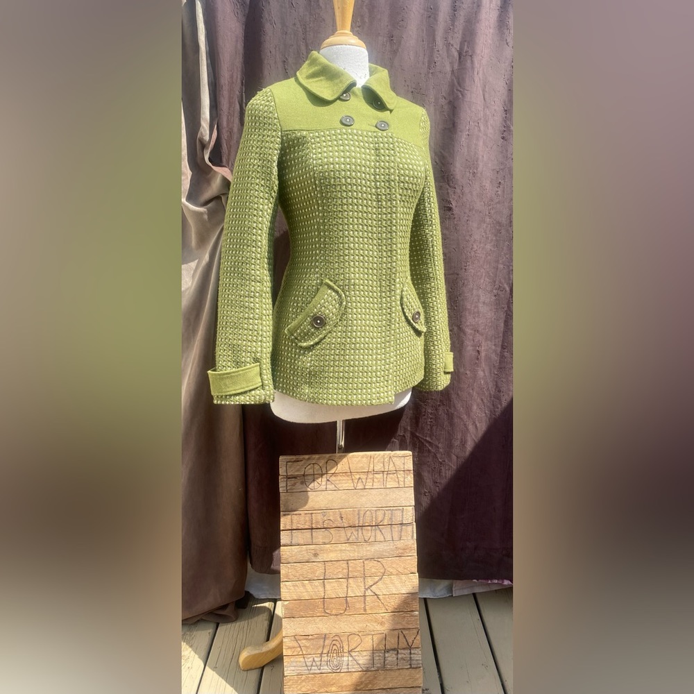 Vintage Moda International Lambswool & Mohair Cowl Neck Zip Vest – Size M